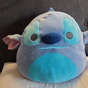 DISNEY SQUISHMALLOW STITCH STUFFED ANIMAL BNWT LARGE SOFT COLORFUL FUN PILLOW